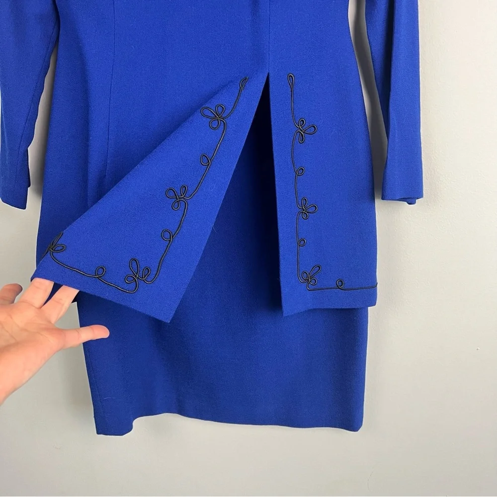 Vintage Talbots Depeche Embroidered Dress Size 4 - Picture 3 of 8